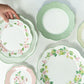 Apple Blossom Green Lattice Bone China Appetizer Plate