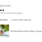 Grace's Rose Bone China Teapot