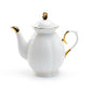 Grace Teaware White Gold Scallop Fine Porcelain Teapot