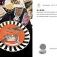 Black and White Stripe Scallop Fine Porcelain Dessert/Dinner Plate