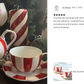 Red and White Scallop Fine Porcelain Tea Cup and Saucer