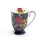 Stechcol Gracie Bone China Stem Rose Black Bone China Footed Mug