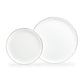 Silver Rim Blanc Bone China Dessert/Dinner Plate