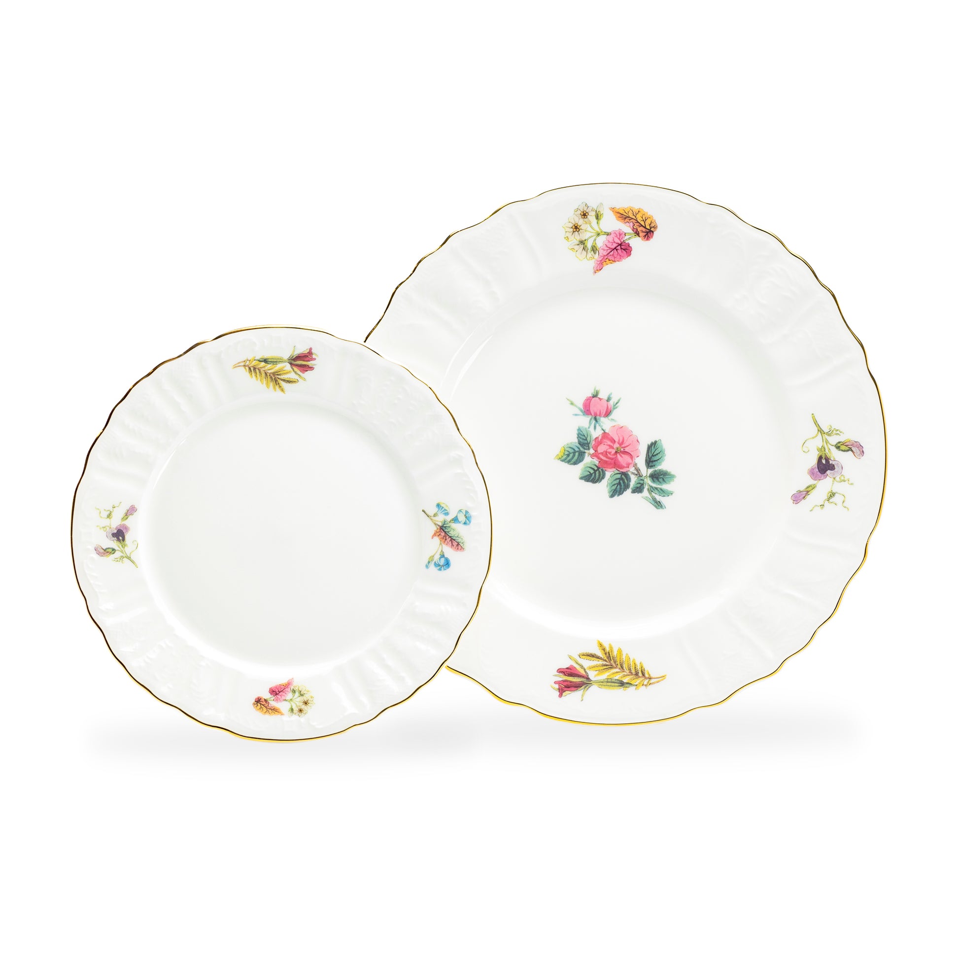 Gracie Bone China Anna Garden Bone China dessert dinner plates
