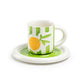 Citrus Stripe 4oz Demitasse Cup and Saucer