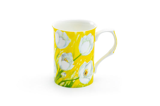 Stechcol Gracie Bone China Tulip Yellow Bone China Mug