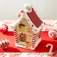 Holiday Christmas Gingerbread House Candy Cane Large Big Cookie Jar