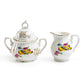 Grace Teaware Spring Flowers with Bird Fine Porcelain Children's Sugar & Creamer Set