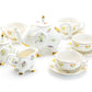 Grace Teaware Flower Garden Elephant Fine Porcelain 11-piece Tea Set