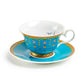 Gracie Bone China Royal Turquoise Voyage Bone China Tea Cup and Saucer