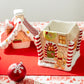 Christmas Holiday Gingerbread House Candy Cane Large Big Cookie Jar