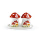 Gift Boxed Fairytale Red Mushroom Salt and Pepper Shaker Set