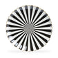 Black and White Stripe Scallop Fine Porcelain 12.5" Charger Plate