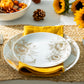 Grace Teaware Fall Thanksgiving Gold Sunflowers Fine Porcelain Dessert / Dinner Plate set
