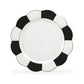 Black and White Scallop Fine Porcelain Dessert/Dinner Plate
