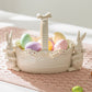 Bunny Figurine Fine Porcelain Basket