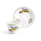 Spring Flowers with Bird Fine Porcelain Mini Tea Cup and Saucer