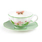 Apple Blossom Lattice Bone China Tea Cup and Saucer with Gift Box
