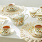 Grace Teaware Butterflies with Blue Ornament Fine Porcelain 11-piece Tea Set