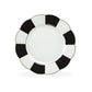 Black and White Scallop Fine Porcelain Dessert / Dinner Plate - CLEARANCE