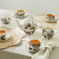 Grace Teaware Black Gold Peony Fine Porcelain Tea Set