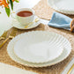 White Gold Shell Fine Porcelain Dessert/Dinner Plate