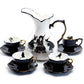 Potter's Studio Witches Brew Pitcher + 4 Assorted Halloween Tea Cup and Saucer Sets