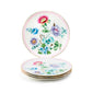7.5" Pink Flower Garden Fine Porcelain Dessert Plate