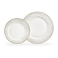 Gracie Bone China Gold Dots White Bone China Dessert / Dinner Plate