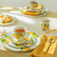 Lemon Garden Fine Porcelain Tea Cup and Saucer