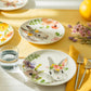 8.5" Flower Bunnies Salad/Dessert Plate Set of 4