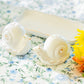 White Gold Snails Ceramic Salt and Pepper Shaker Set