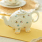 Grace Teaware Floral Elephant Fine Porcelain Teapot