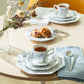 Blue Rose Octagonal Fine Porcelain Cup and Saucer