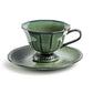 Grace Teaware Emerald Elegance Fine Porcelain Cup and Saucer