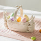 Bunny Figurine Fine Porcelain Basket