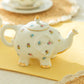 Floral Elephant Fine Porcelain Teapot