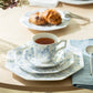 Blue Rose Octagonal Fine Porcelain Cup and Saucer