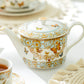 Butterflies with Blue Ornament Fine Porcelain Teapot