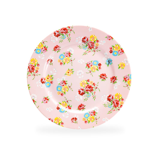 Grace Teaware 8" Pink Shabby Rose Fine Porcelain Dessert Plate set of 1