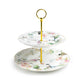 Magnolia Garden Scallop Fine Porcelain 2-Tier Server