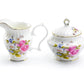 Stechcol Gracie Bone China Grace's Pink Rose Bone China Sugar & Creamer Set