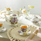 Purple Pansy Floral Bone China Grace