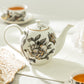 Black Gold Peony Fine Porcelain Tea Set