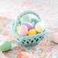 Hand Woven Easter Small Basket - Blue