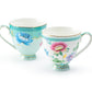 Mint Flower Garden Fine Porcelain Mug Set of 2
