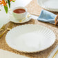 White Gold Shell Fine Porcelain Dessert/Dinner Plate