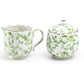 Greeny Garden Fine Porcelain Sugar & Creamer Set