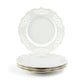 White Victorian Fine Porcelain Dessert/Dinner Plate