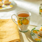 Lemon Garden Fine Porcelain Footed Mug